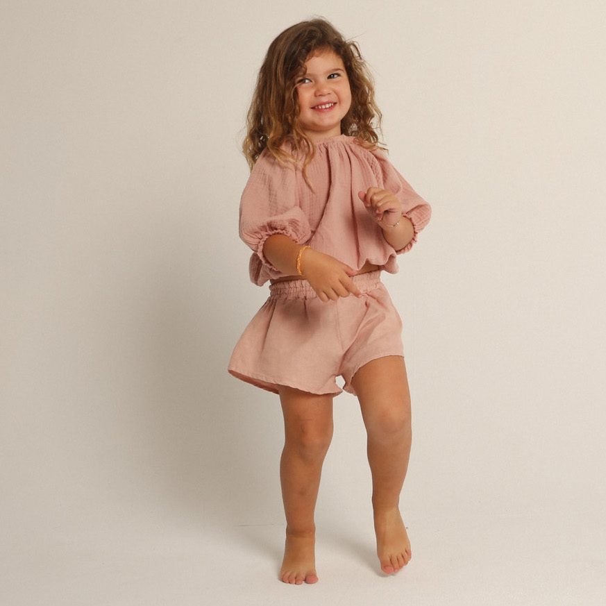 Carmen Crop Blouse & Wide Shorts Set | Marieta