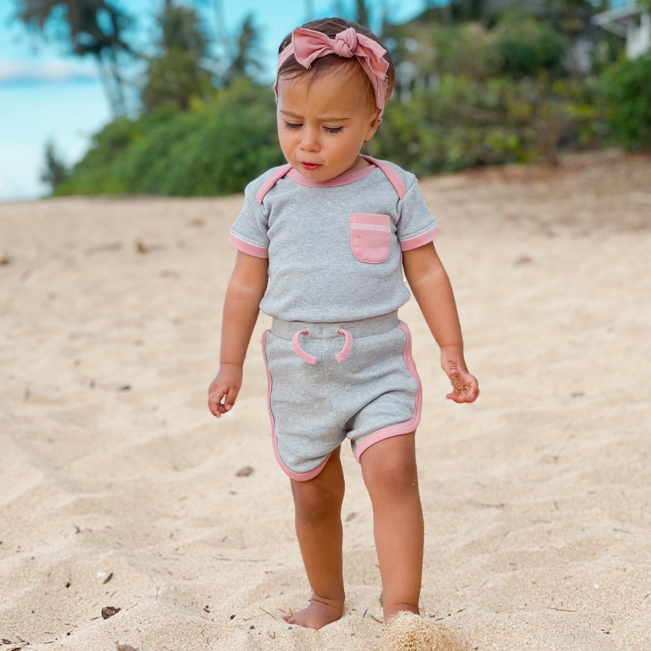 Tee & Track Short Set | Mauve Heather