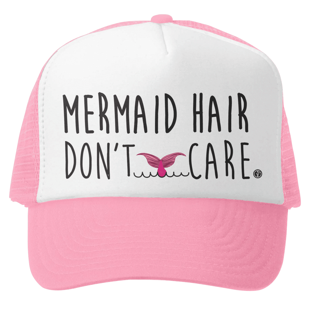 Pink Mermaid Hair Don't Care Hat