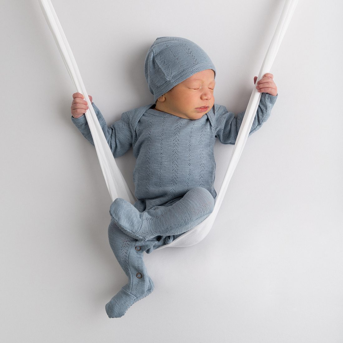 Pointelle Lap-Shoulder Baby Footie | Pool