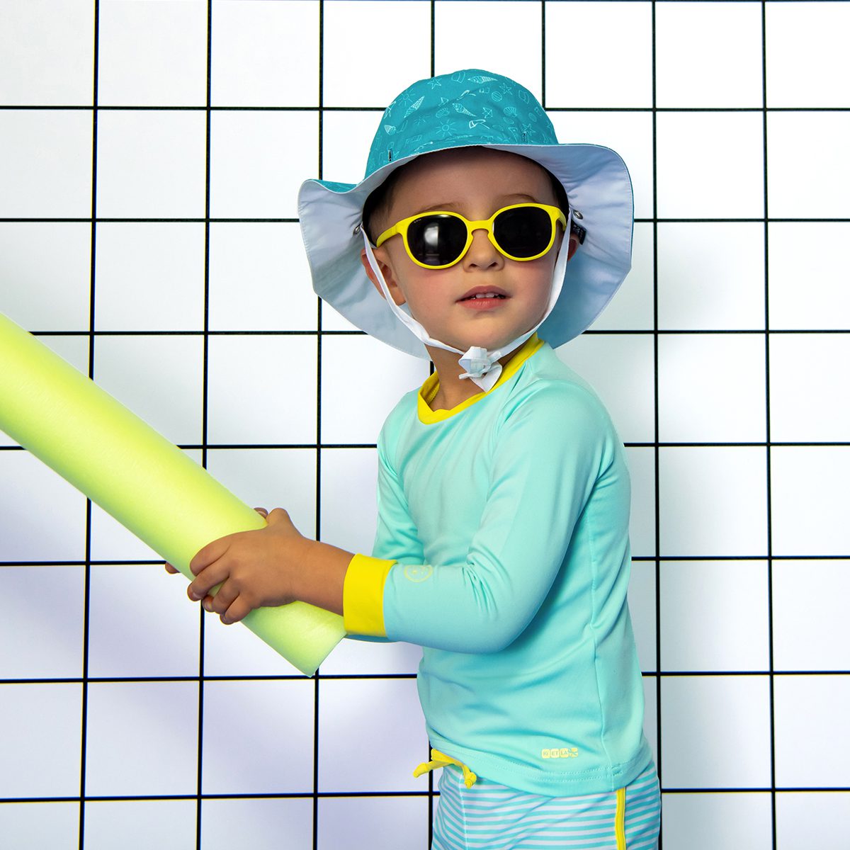 Pop Top Green & Screech Shorts Yellow Green