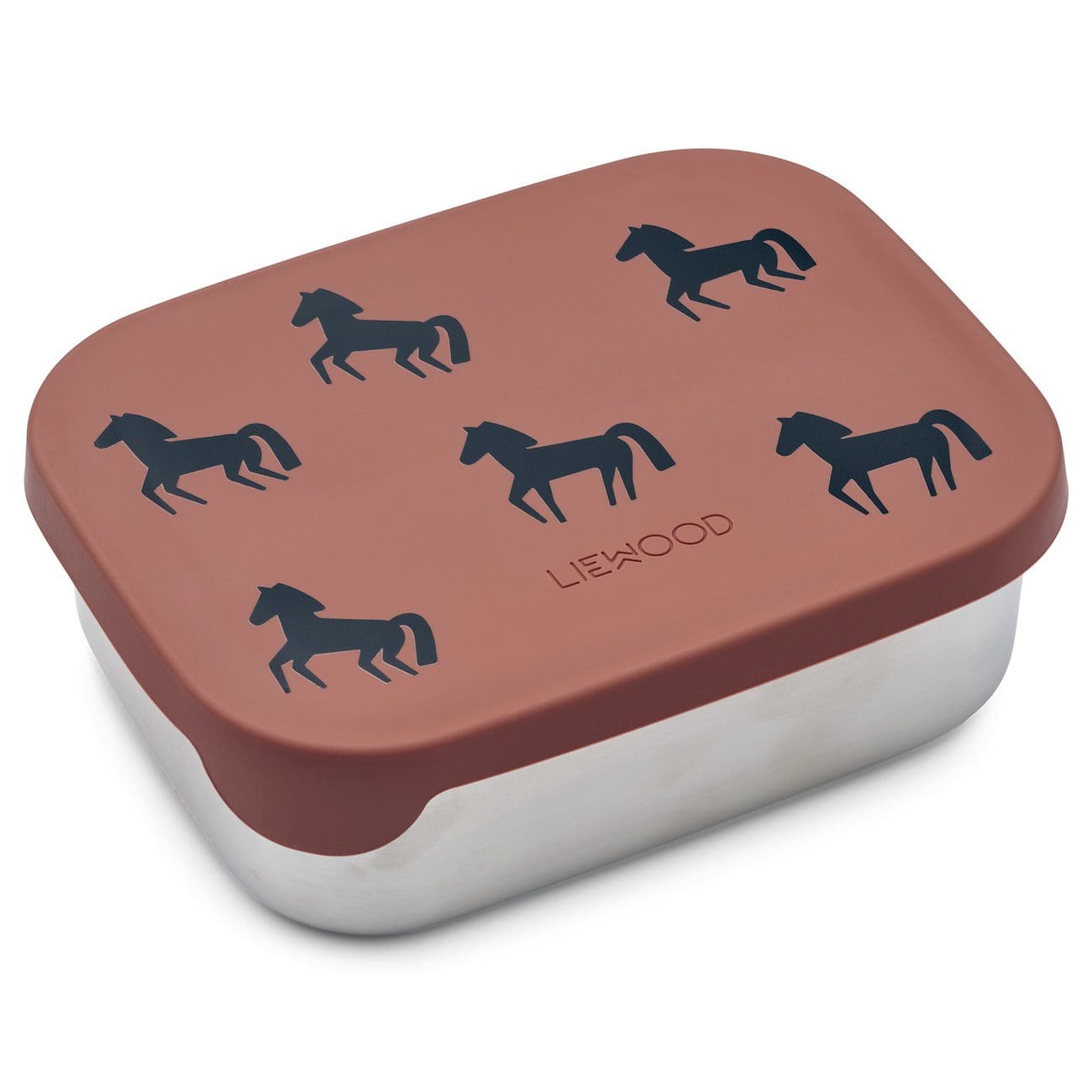 Arthur Steel Lunch Box 900 ML | Horses / Dark Rosetta