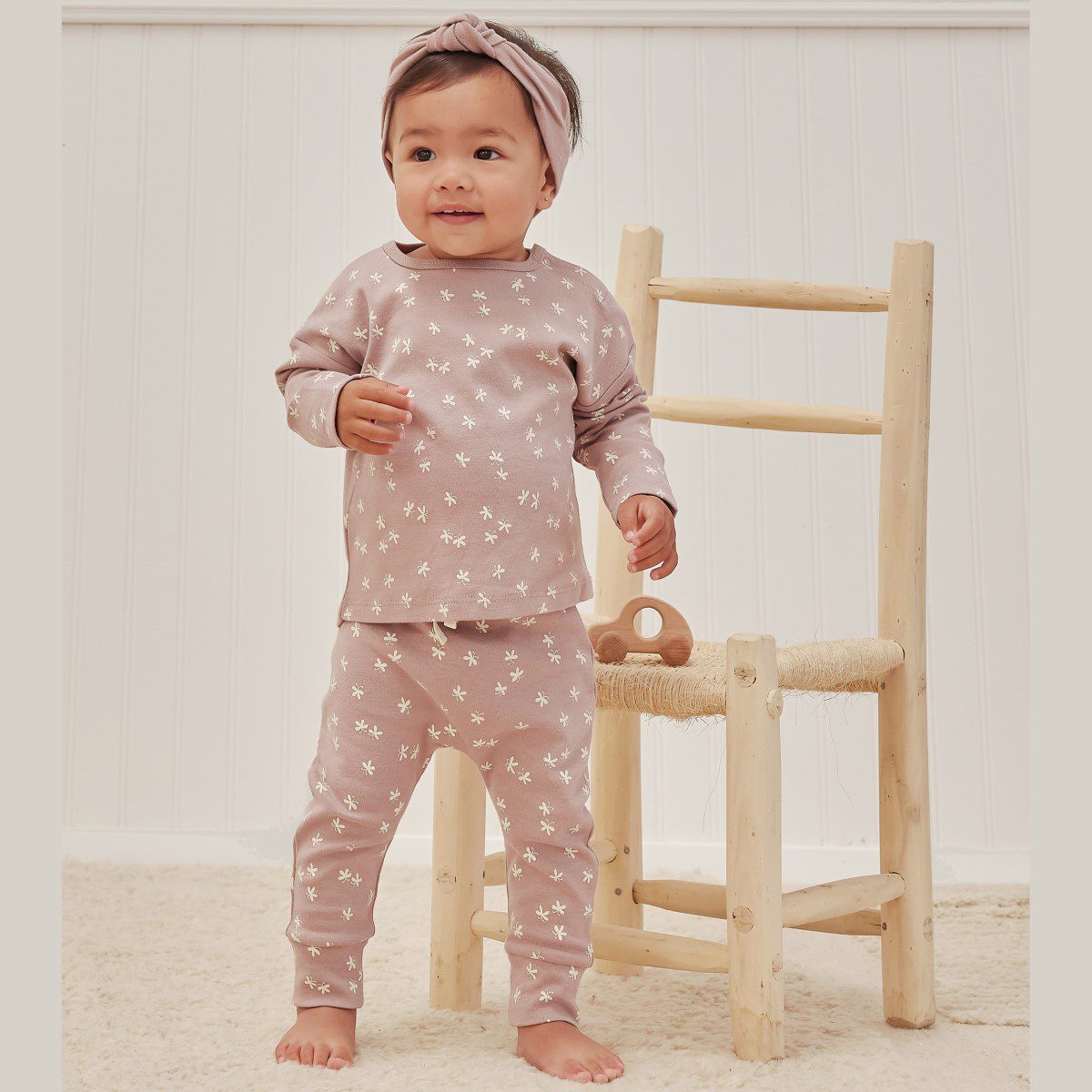 Long Sleeve Tee & Drawstring Pant | Butterflies