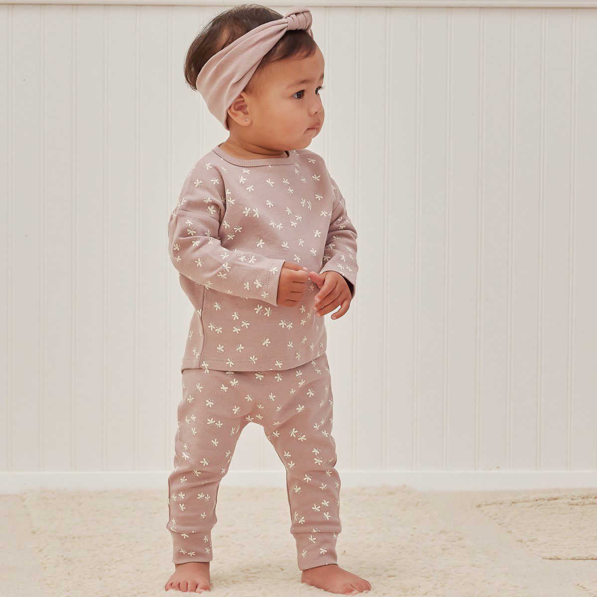 Long Sleeve Tee & Drawstring Pant | Butterflies