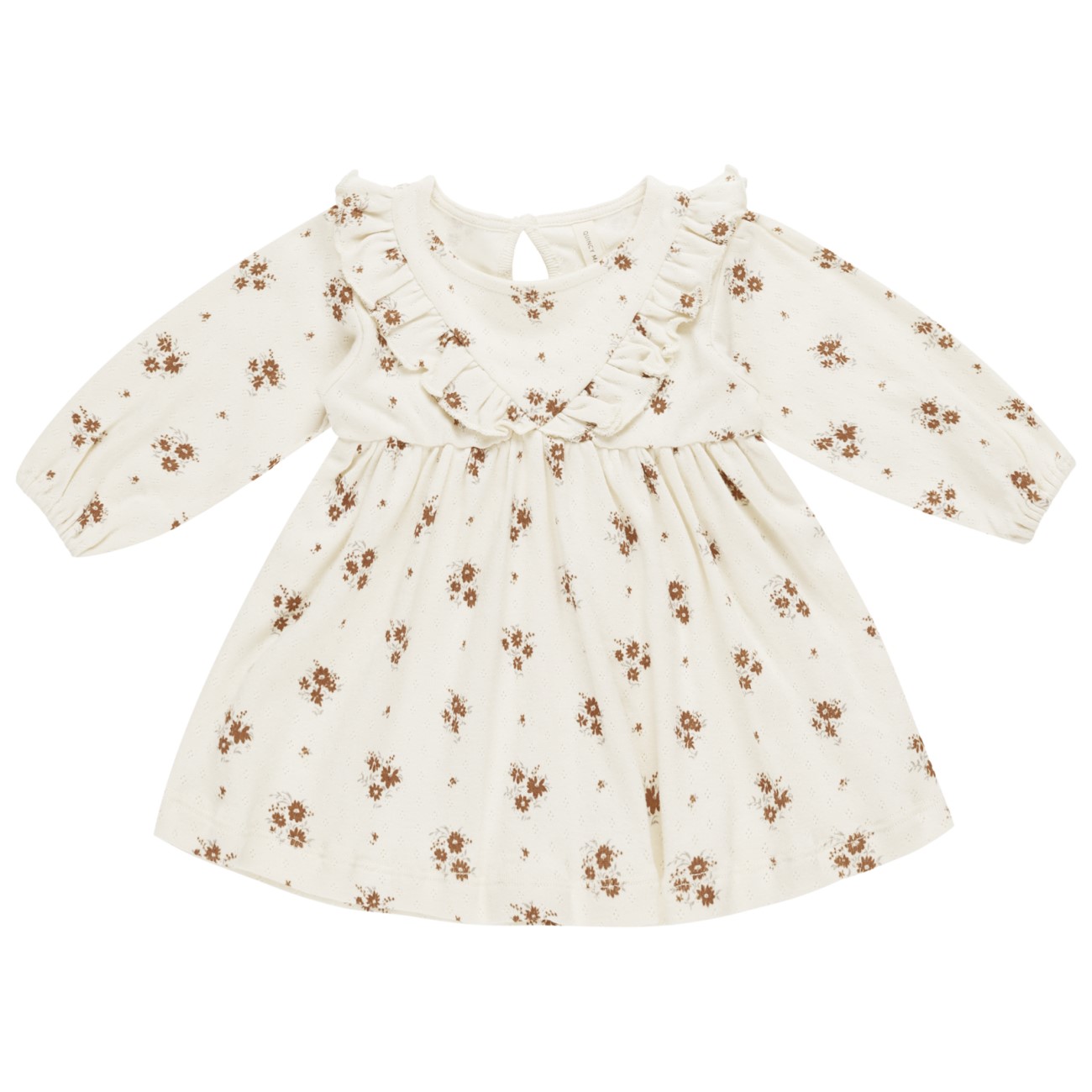 Long Sleeve Ruffle V Dress | Autumn Flora