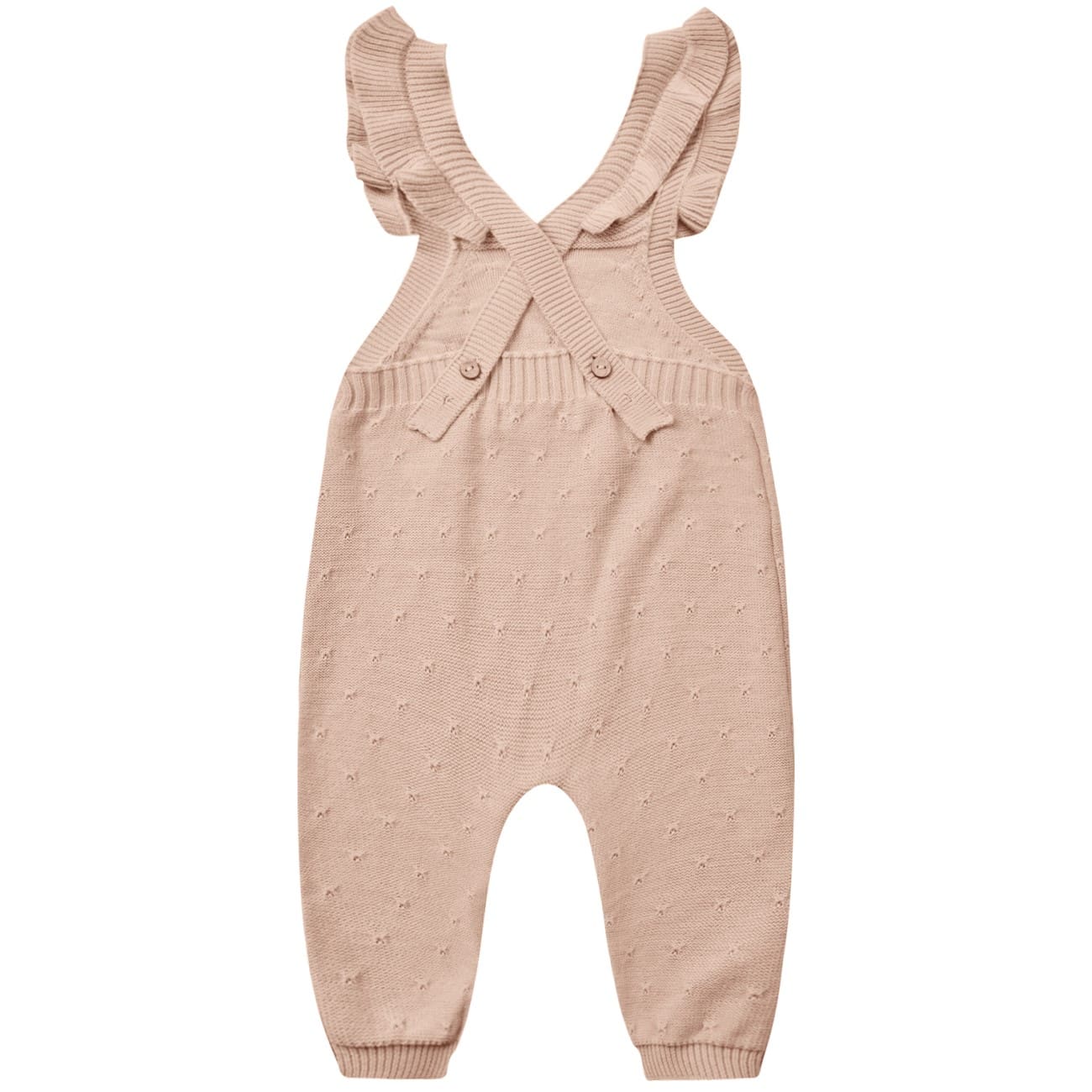 Pointelle Knit Overalls | Blush