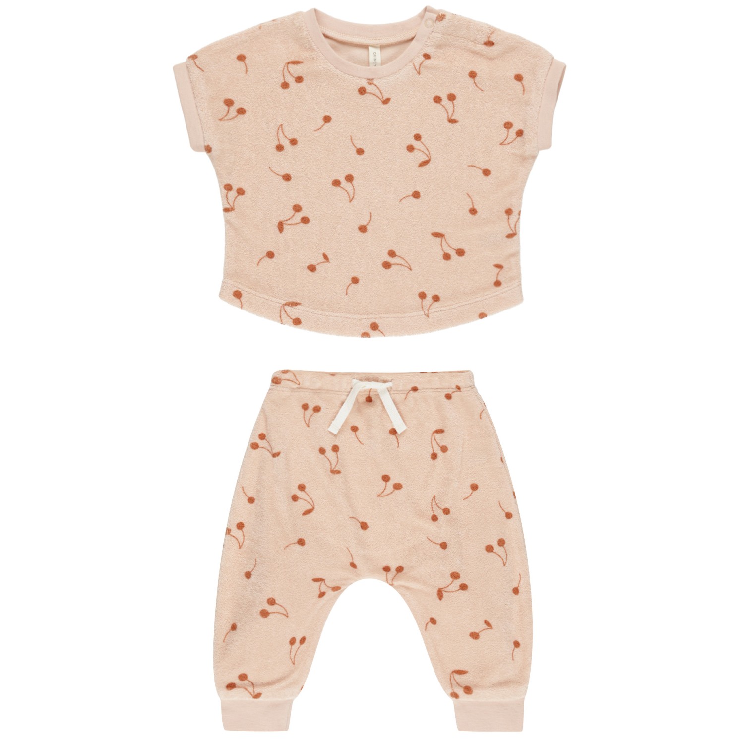 Terry Tee + Pant Set | Cherries