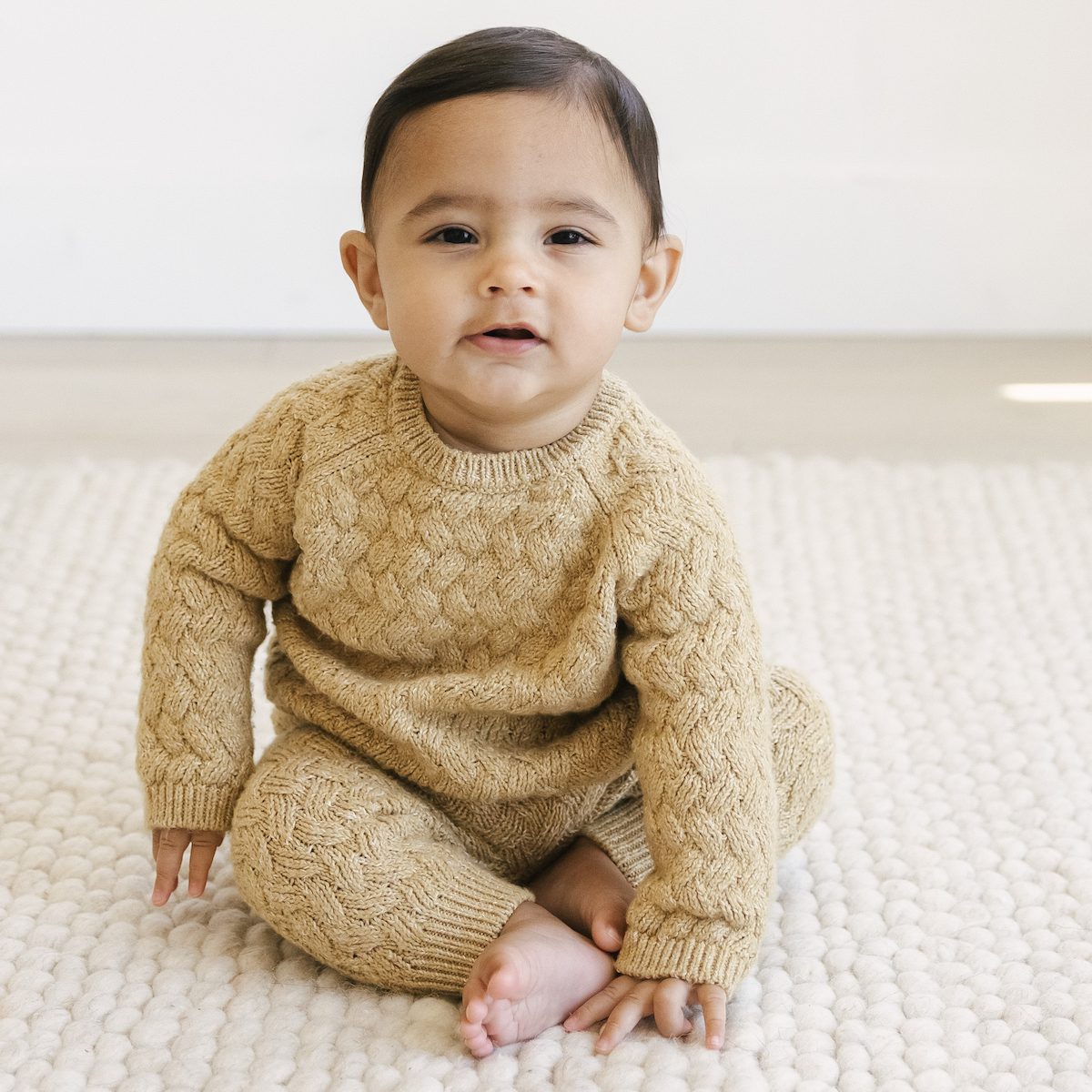 Cozy Heathered Knit Sweater & Cozy Heathered Knit Pant | Honey