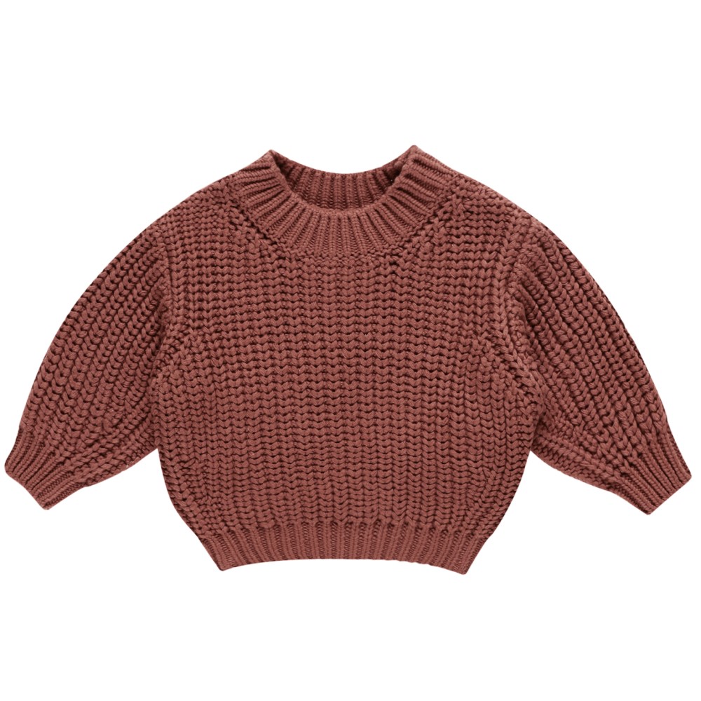 Chunky Knit Sweater | Cranberry