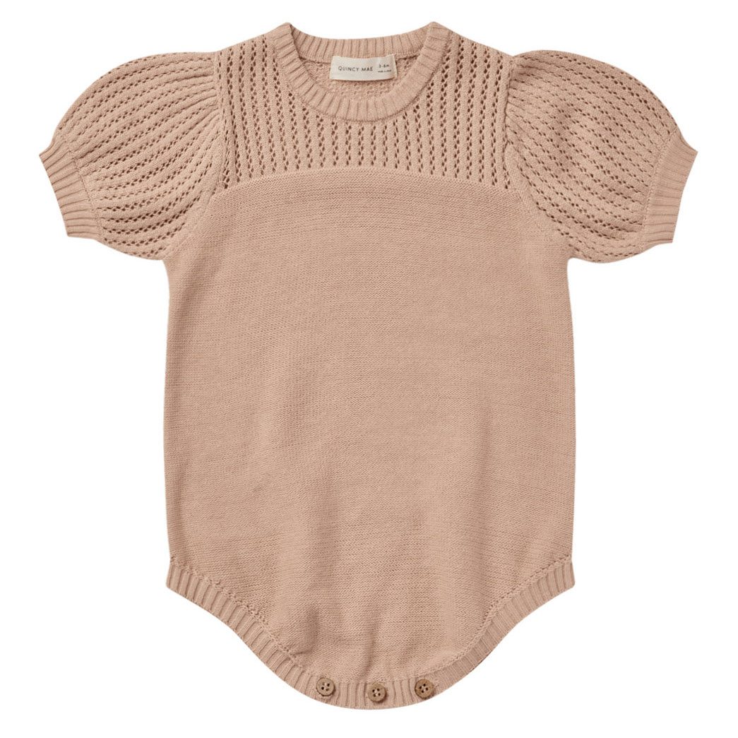 Pointelle Knit Romper | Blush