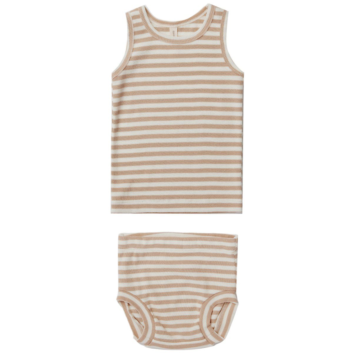 Ribbed Tank + Bloomer Set | Latte Stripe