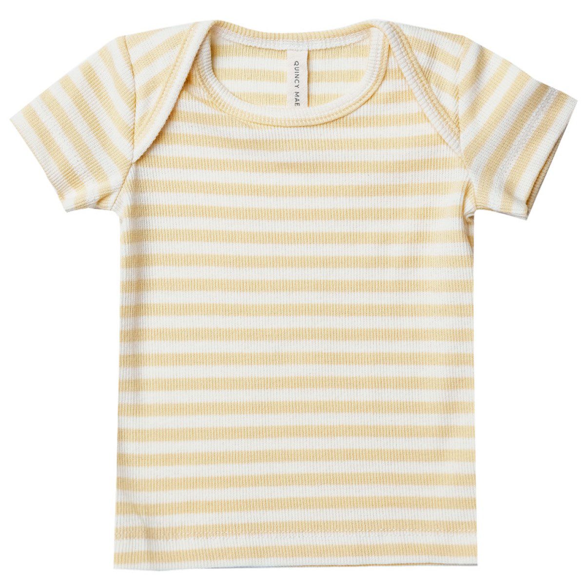 Ribbed Short Sleeve Tee & Legging | Yellow Stripe