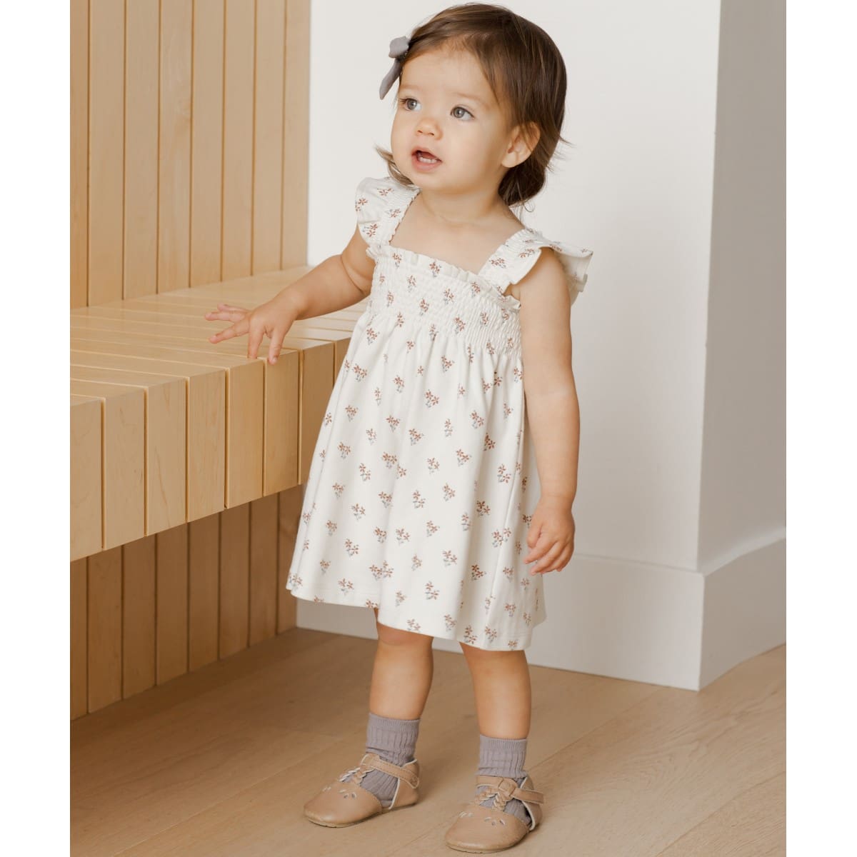 Smocked Jersey Dress | Summer Flower