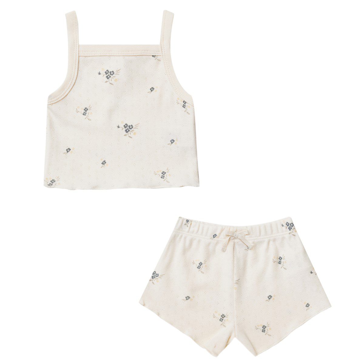 Pointelle Tank & Shortie Set | Ditsy Ocean