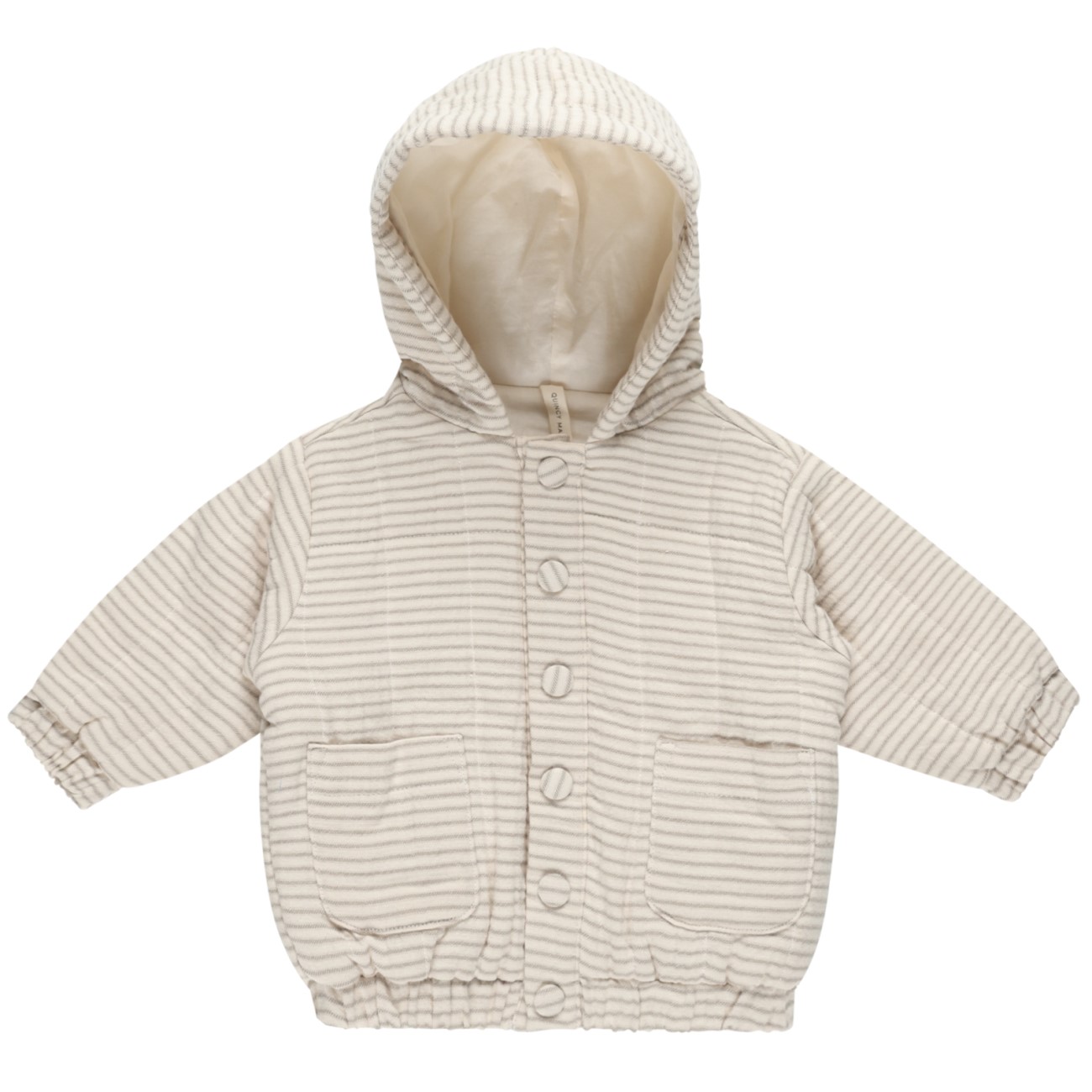 Hooded Woven Jacket | Basil Stripe