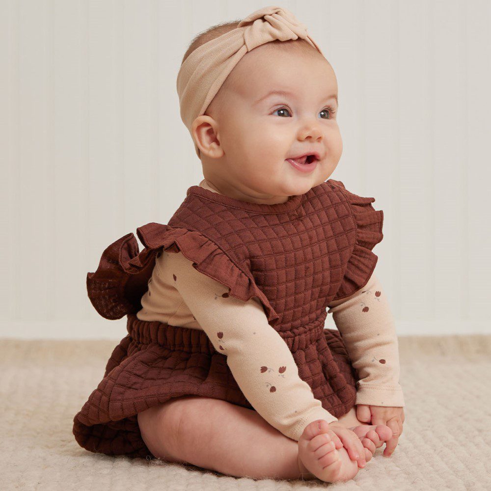 Ruffle Bubble Romper | Plum