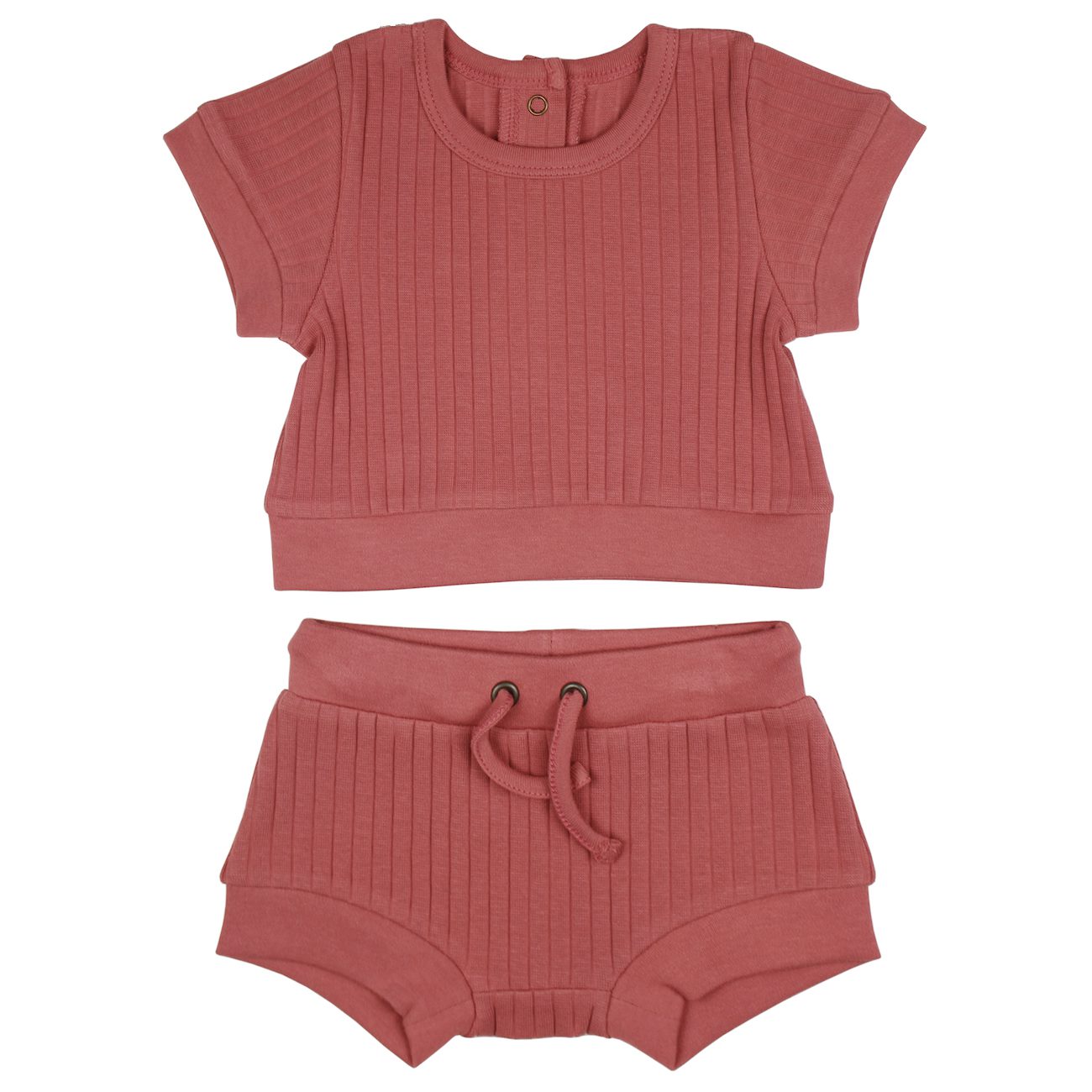 Ribbed Tee & Shortie Set | Sienna