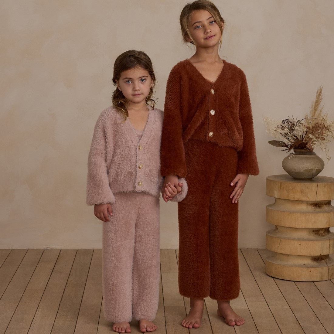 Fuzzy Knit Set | Blush