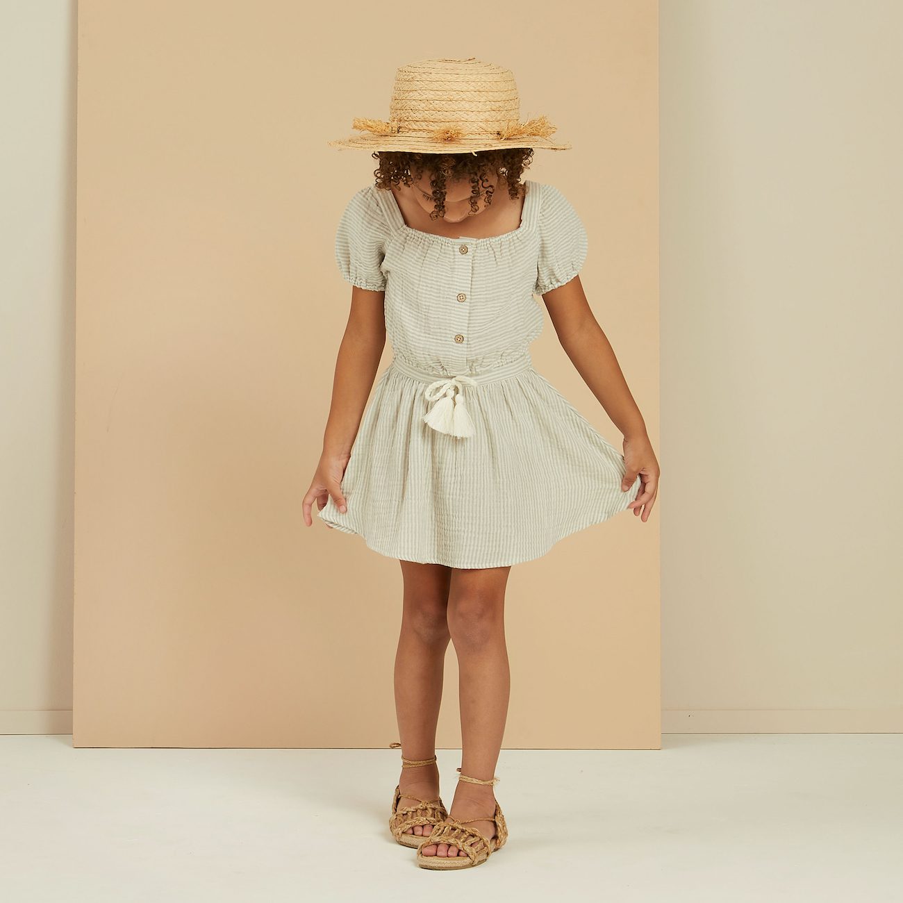 Mini Skirt | Blue Micro Stripe