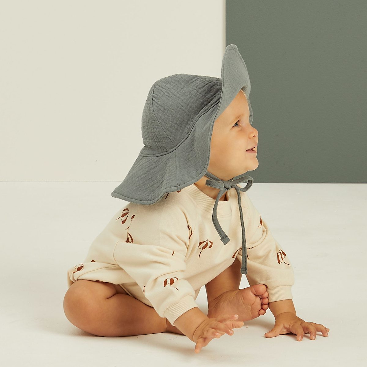 Floppy Hat | Blue Micro Stripe