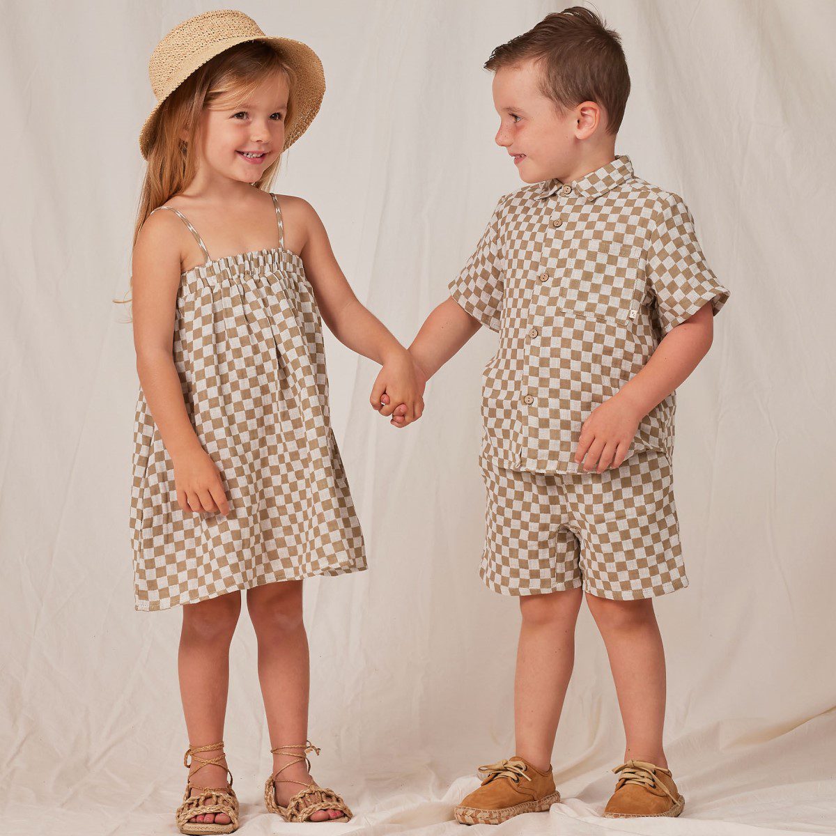 Sahara Mini Dress | Olive Check