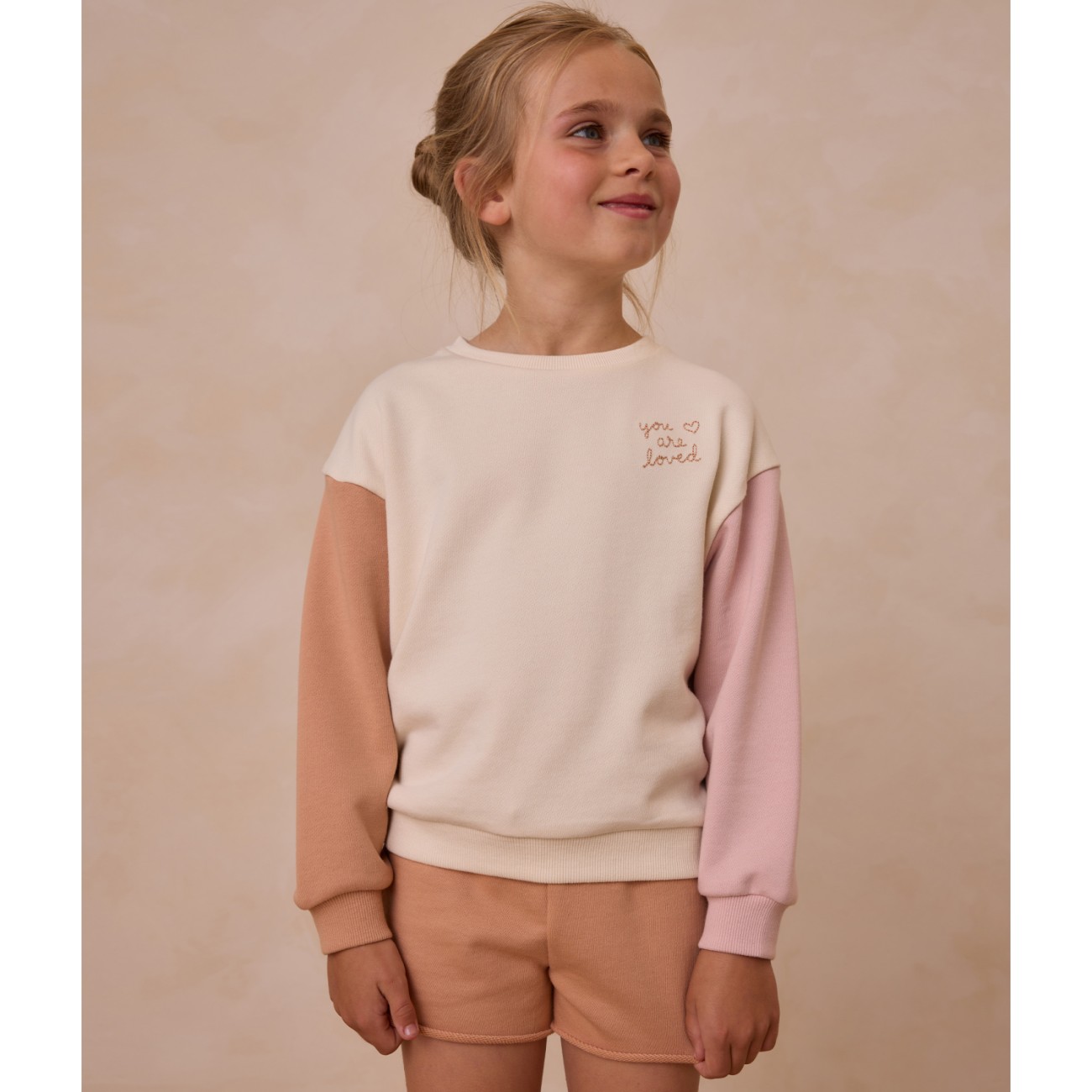 Legend Sweatshirt Color Block & Sweat Short Grapefruit