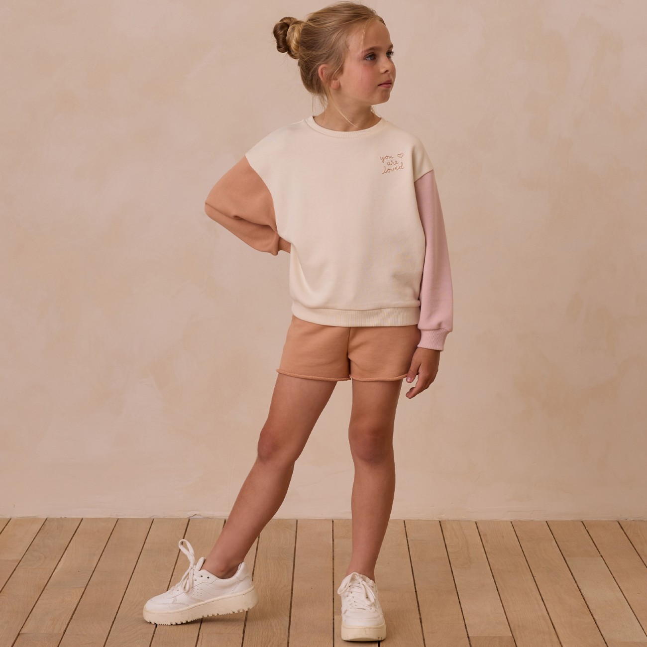 Legend Sweatshirt Color Block & Sweat Short Grapefruit