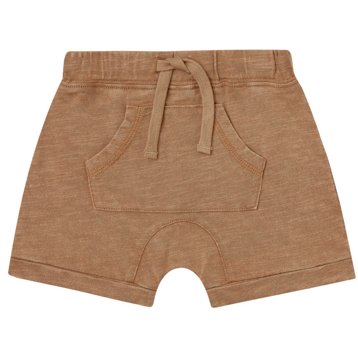 Raw Edge T-Shirt & Front Pouch Short | Viva Safari/Camel