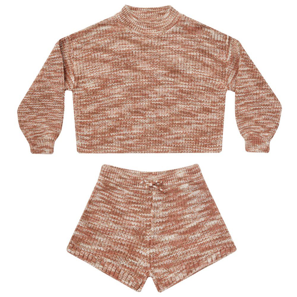 Knit Sweater & Knit Shorts | Heathered Spice