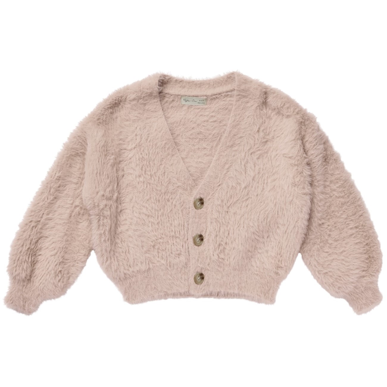 Fuzzy Knit Cardigan | Blush