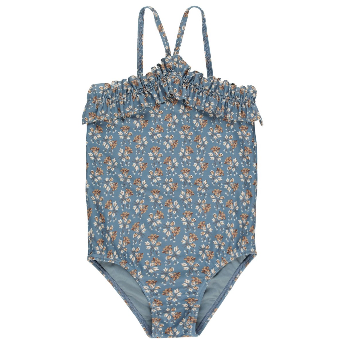 Rouched One-piece | Blue Floral