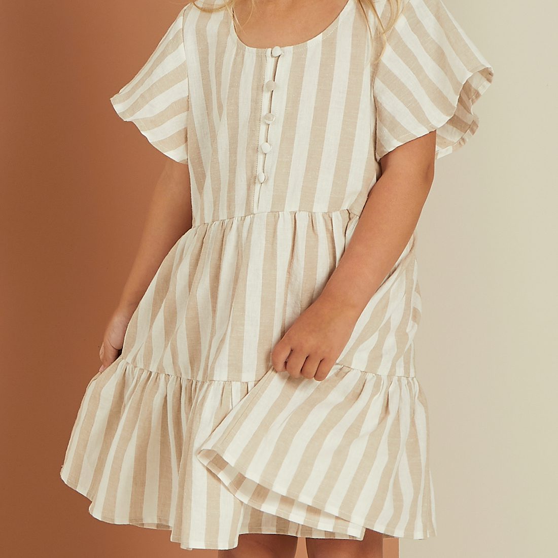 Dolly Dress | Grey Stripe