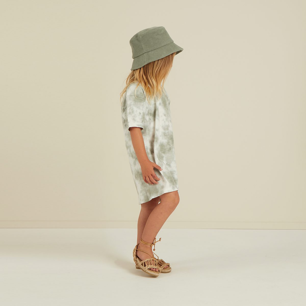 Jersey Shirt Dress | Aqua Tie Dye