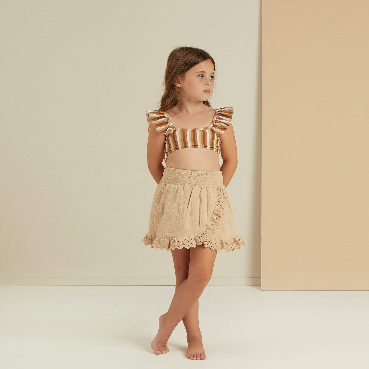 Ruffle Wrap Skirt | Shell