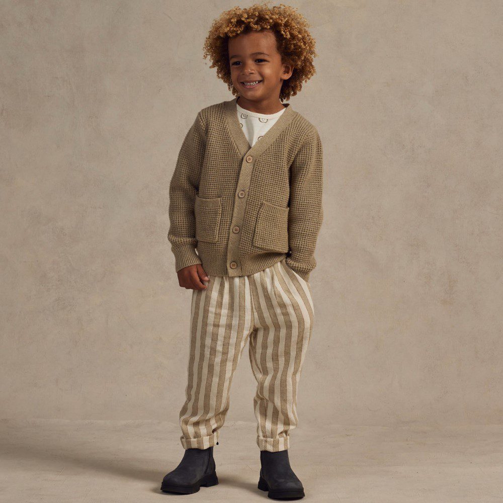 Boys Cardigan | Heathered Fern