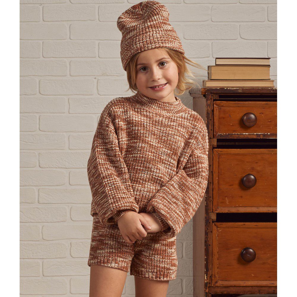 Knit Sweater & Knit Shorts | Heathered Spice