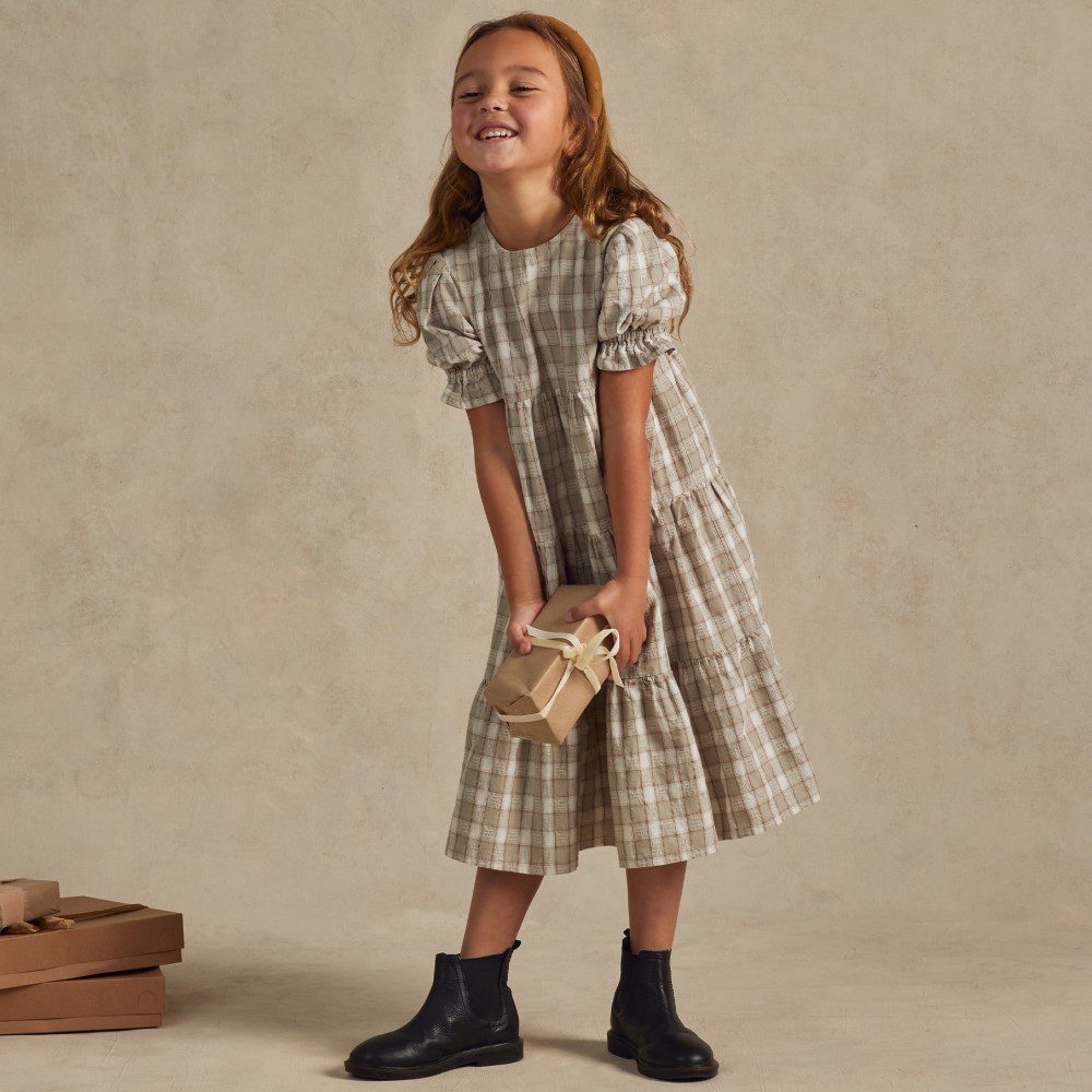 Frannie Dress | Pewter Plaid