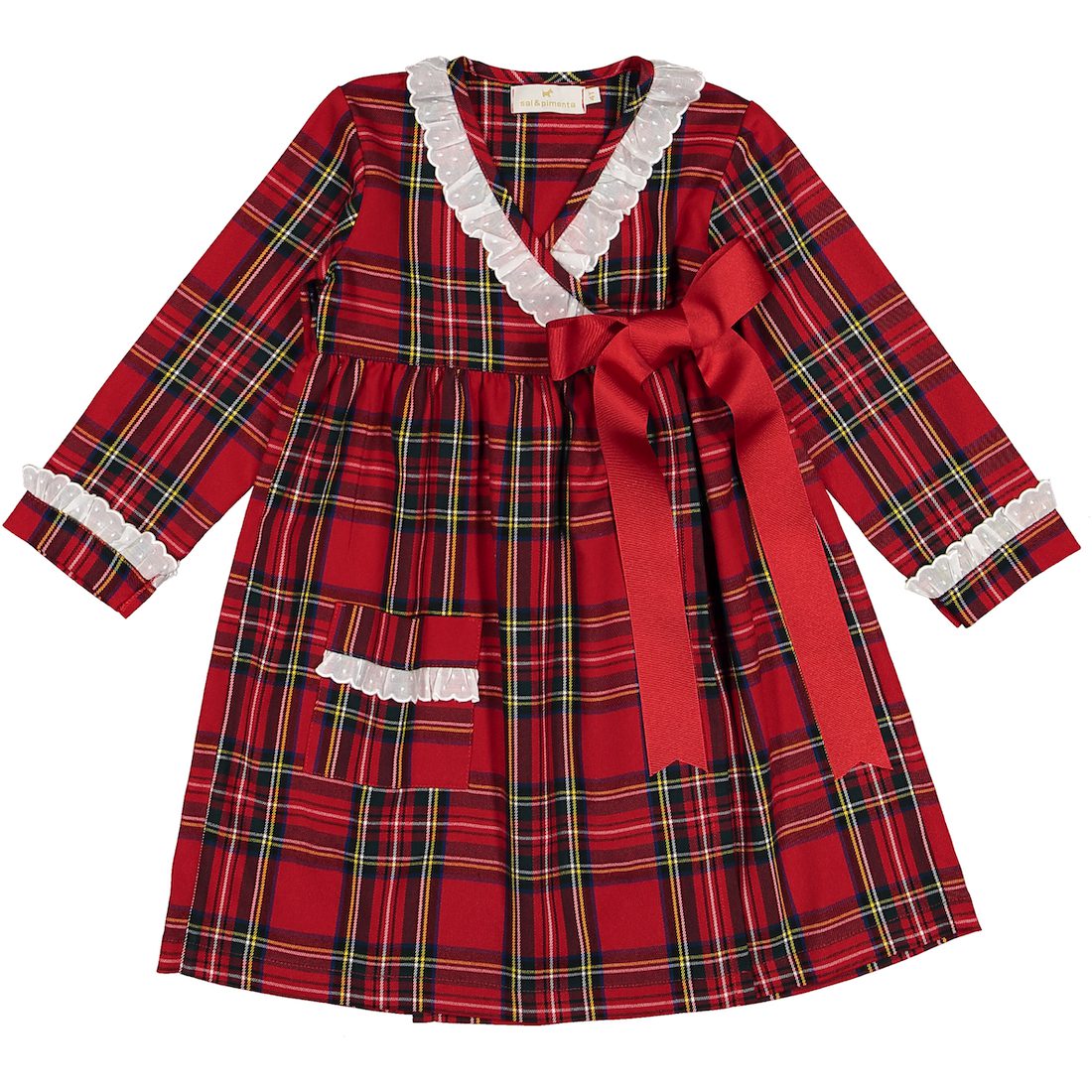 Red Christmas Tartan Robe PJ