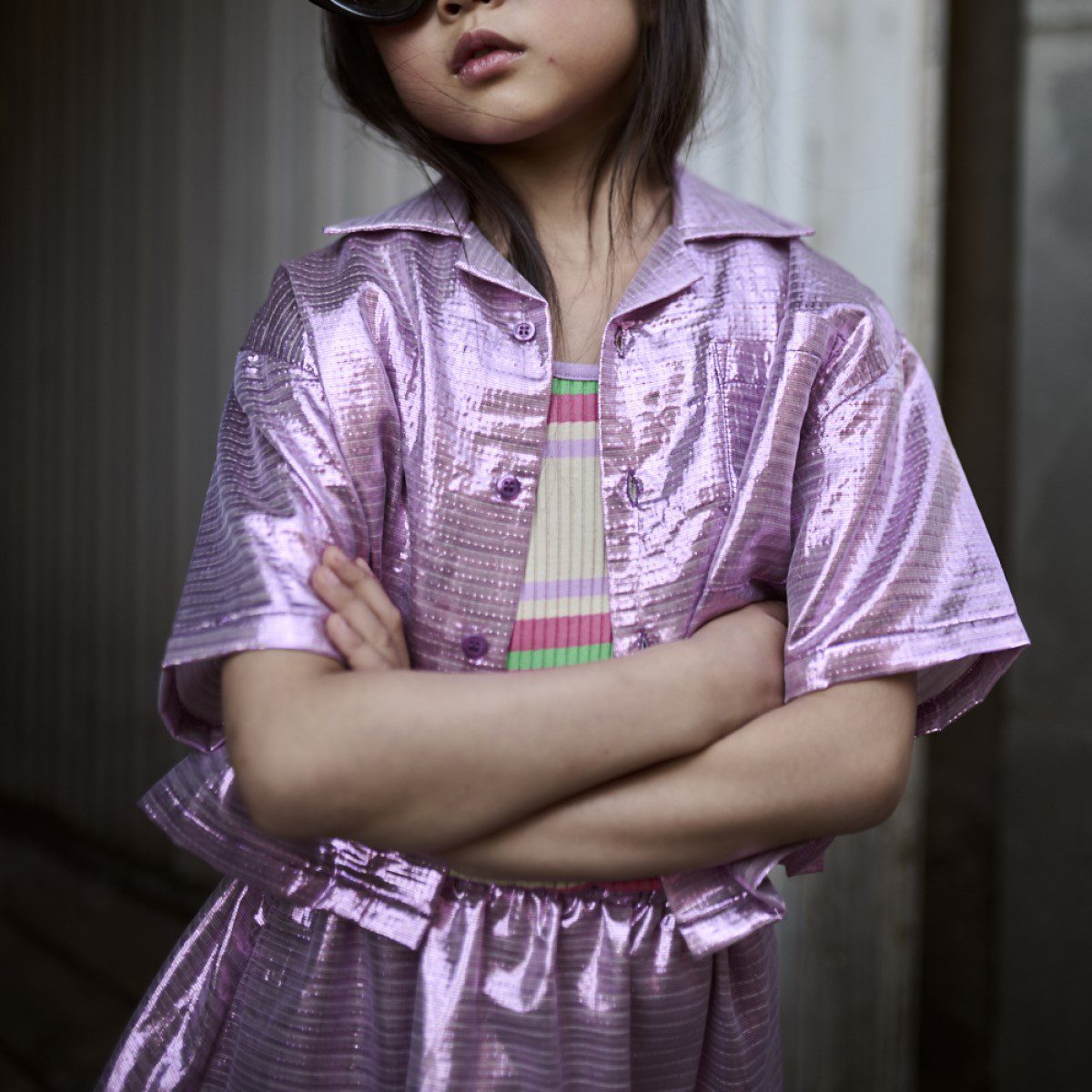 Cropped Boxy Shirt | Sparkling Violet