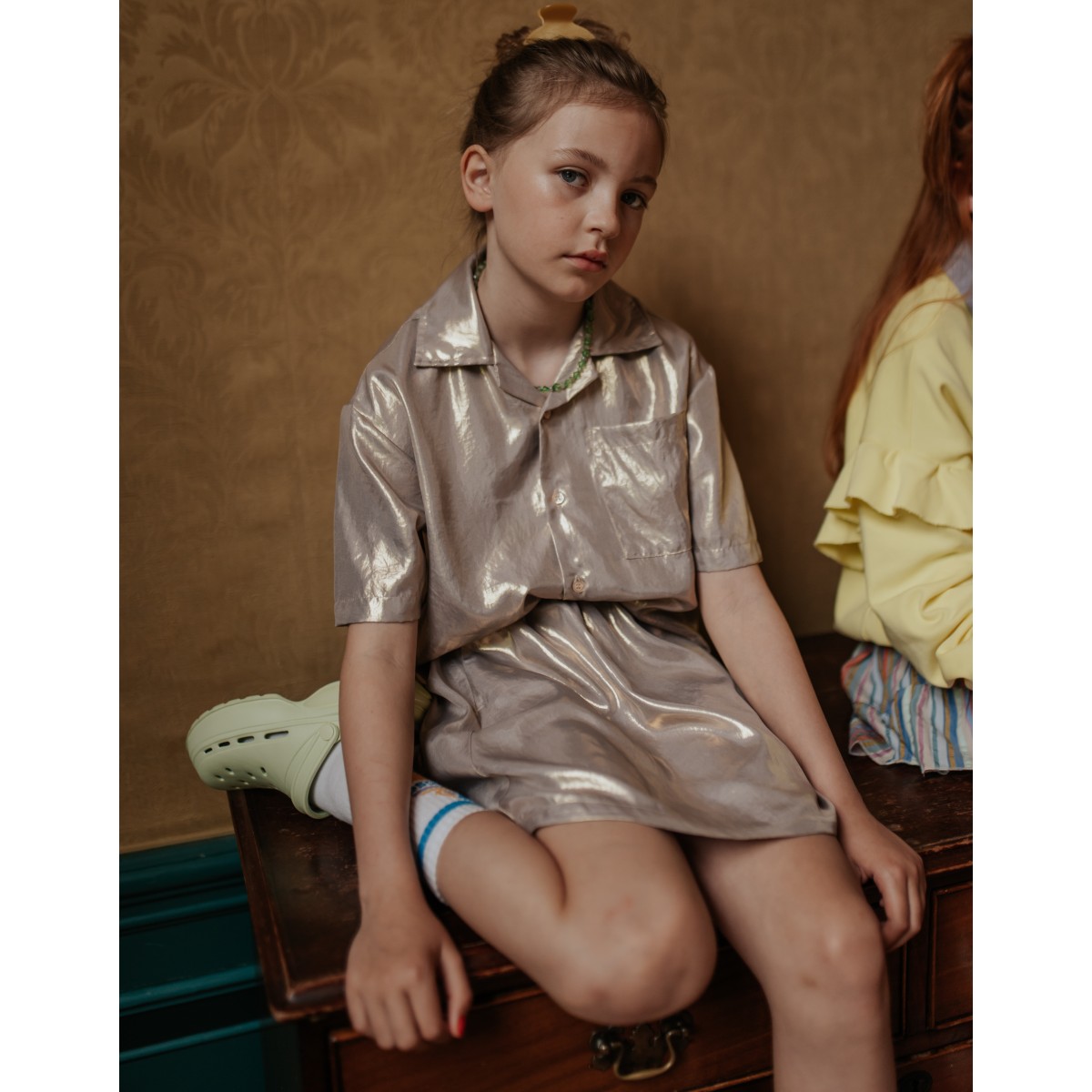 Mini Skirt | Shimmers Of Gold