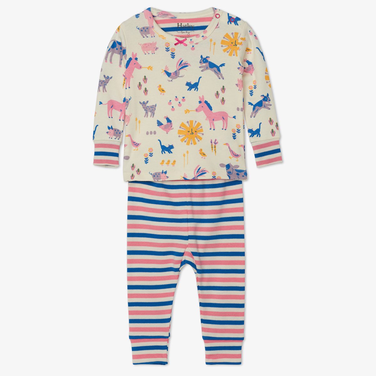 Retro Farm Baby Pajama Set