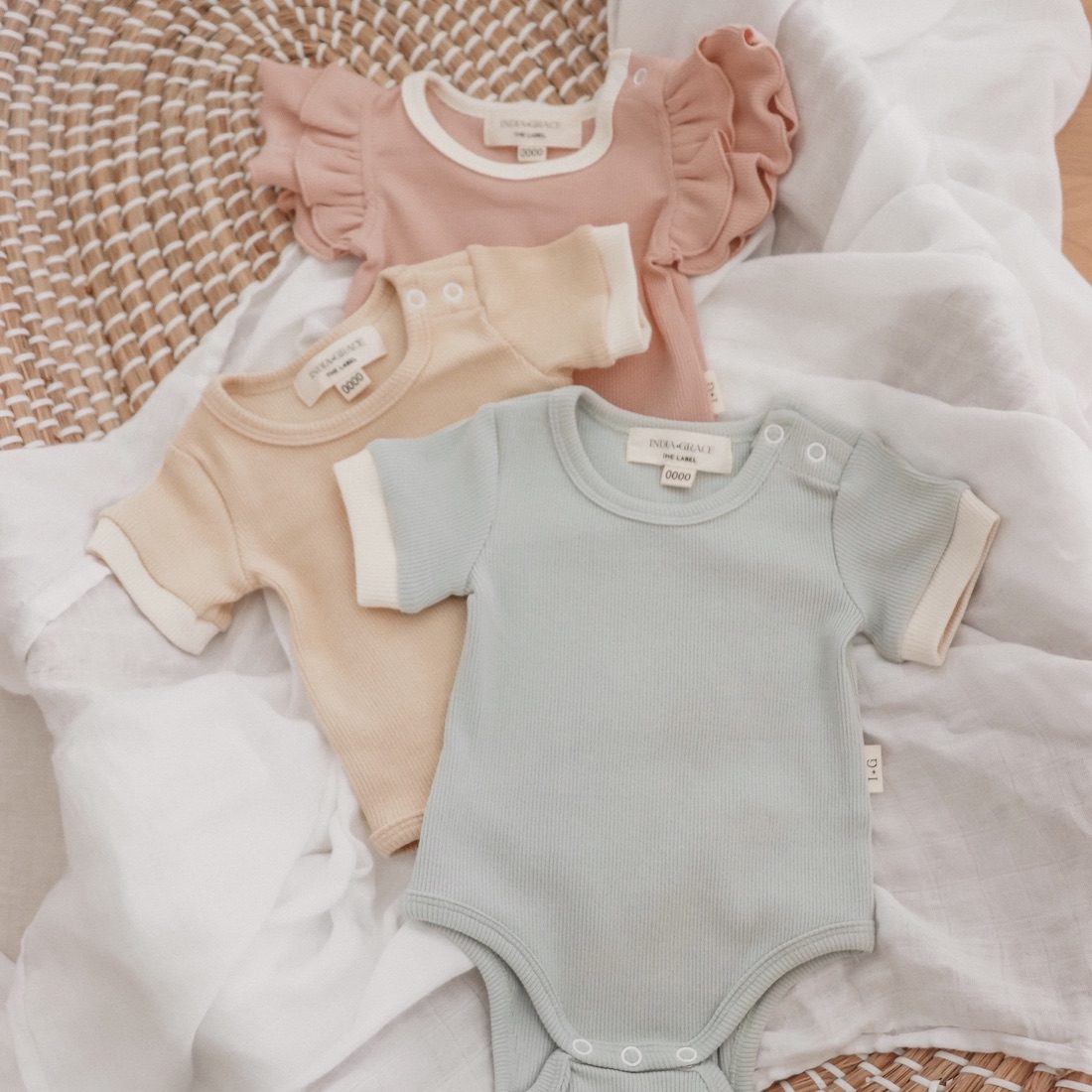 Ribbed Onesie & Bloomers | Beige