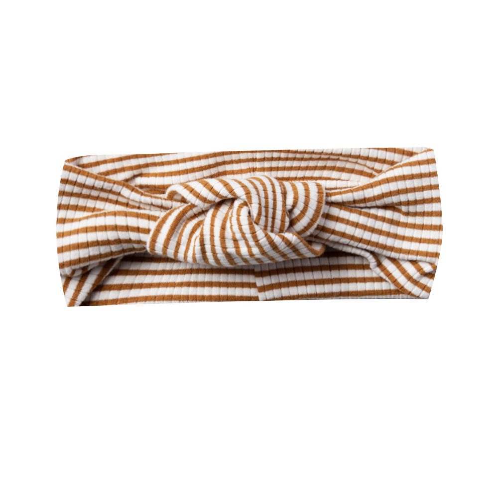 Ribbed Turban | Walnut Stripe