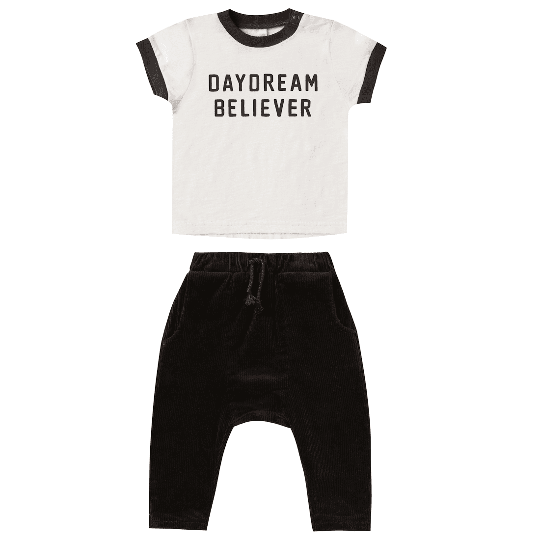 Ringer Tee & Vintage Black Hawthorne Trouser