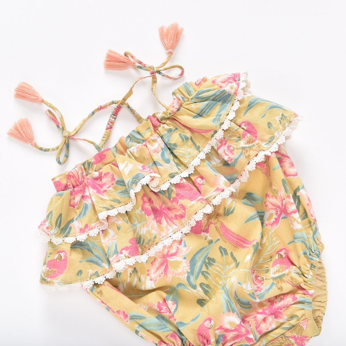 Rompers Kumal Soft Honey Parrots