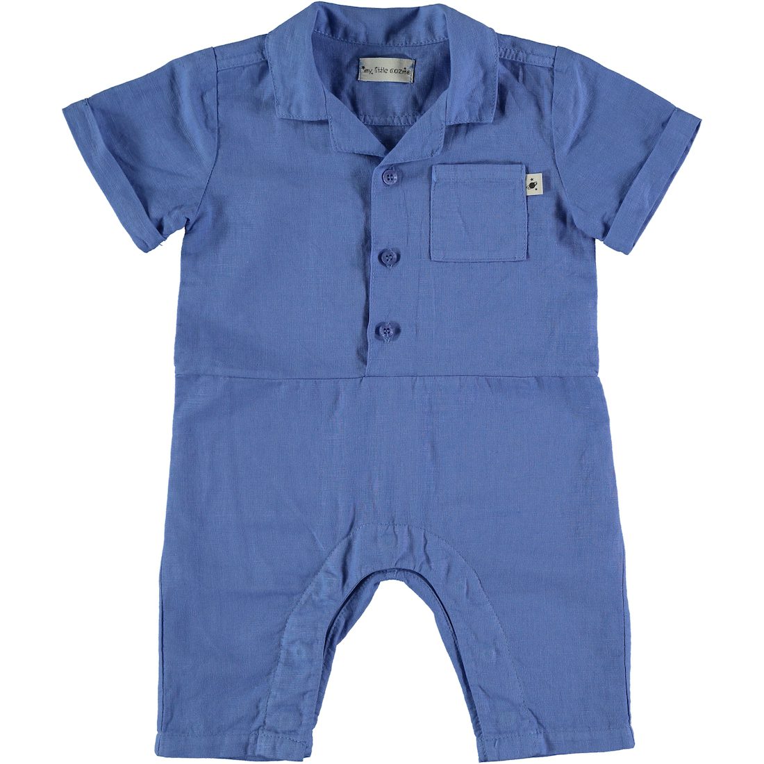 Royal Blue Linen Cotton Jumpsuit