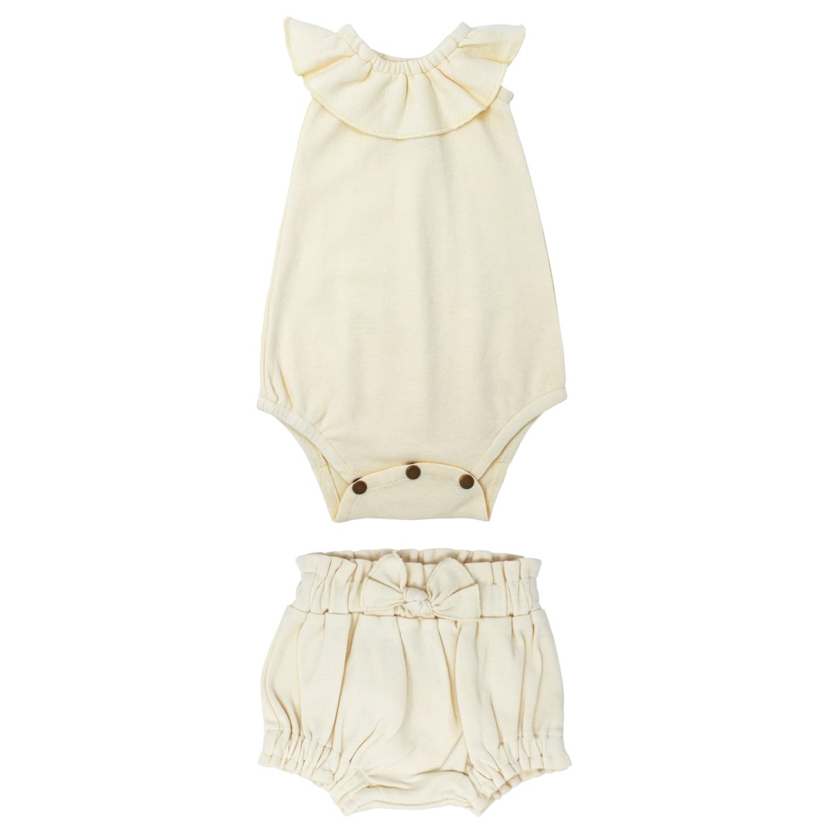 Ruffle Bodysuit & Bloomer | Beige