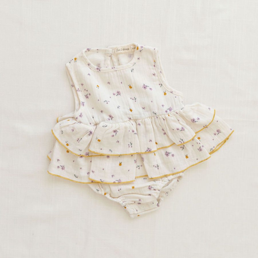 Ruffle Onesie | Lilac Fields