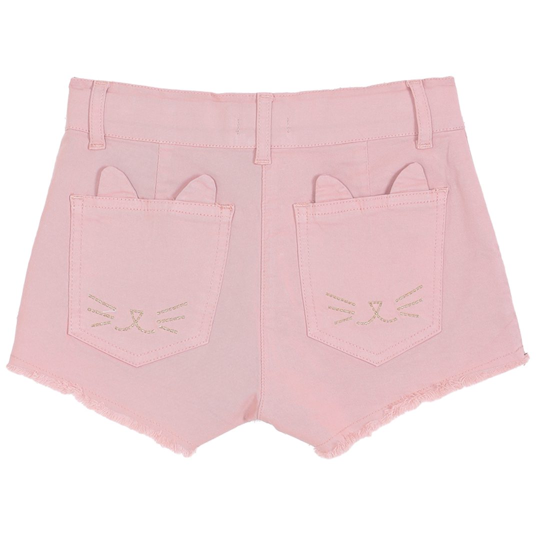 Ruffled Sleeves & Shorts W/ Cat Pockets