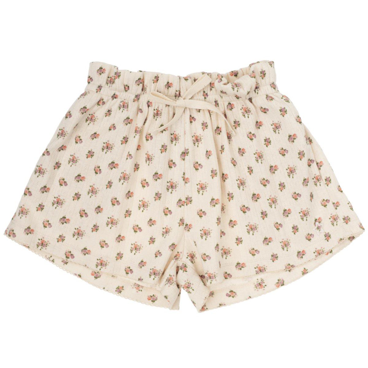 Plumeti Fabric Strappy Top & Flower Print Kid Short | Pink Fluor/Off-White